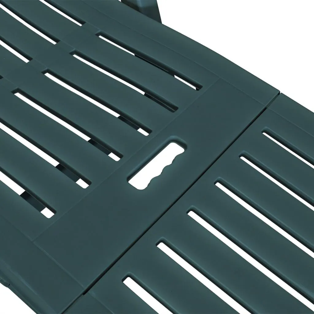 Sun Lounger with Footrest Plastic GreenLuxury Sun Loungers with Adjustable Backrest and Cushioned Seat