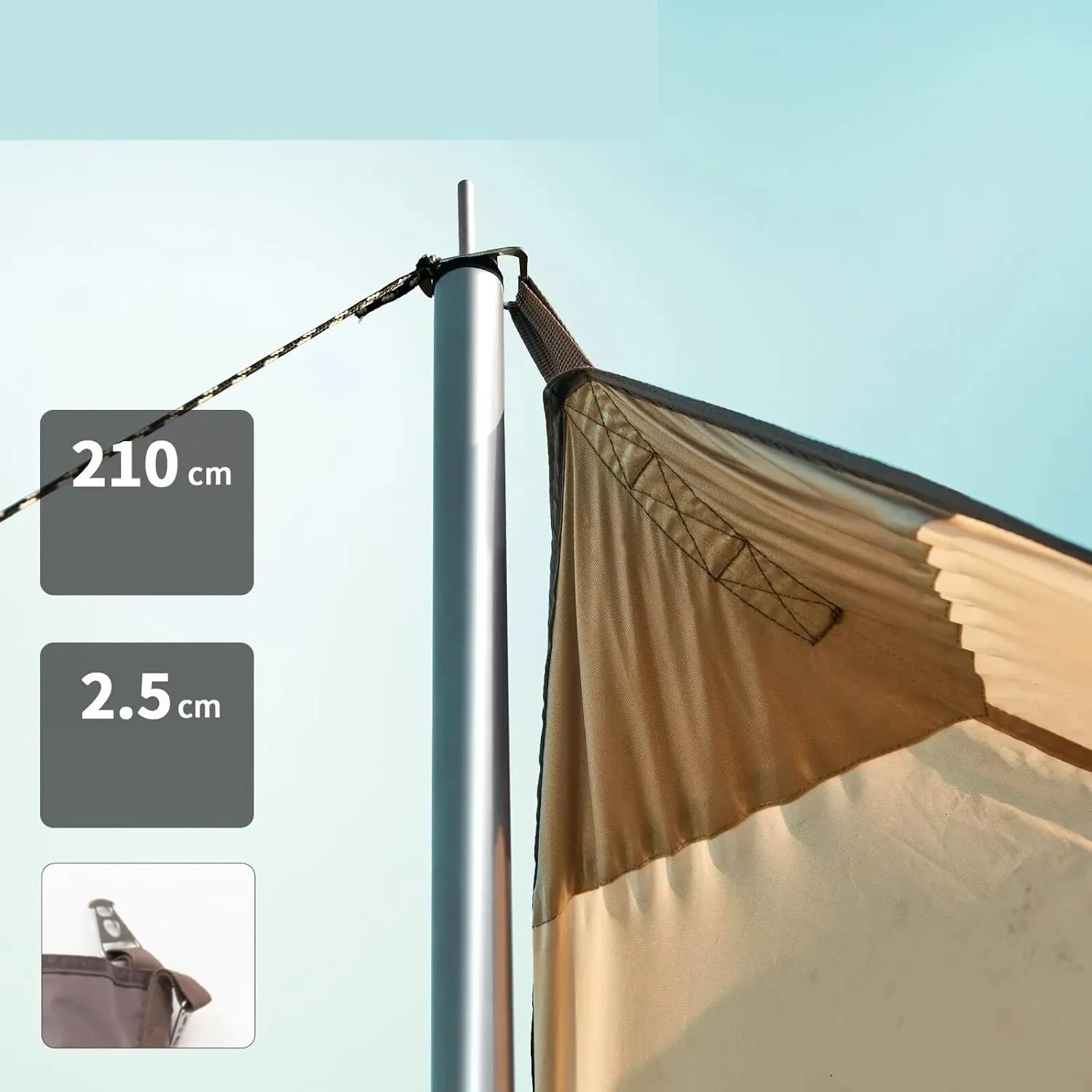Sun Shelter Tent Garden Canopy Sun Shade Outdoor Canopy Awning Waterproof Oxford Tarp 4-6 Person Enlarged Portable Tent for Outdoors, Picnic(400x292cm)