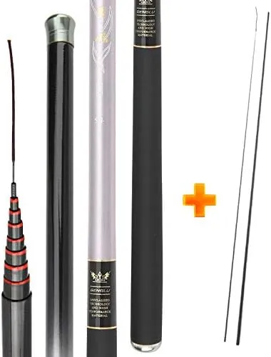 Super Light Hard Carbon Fiber Hand Fishing Pole Telescopic Fishing Rod 3.6m/4.5m/5.4m/6.3m/7.2m Stream Rod