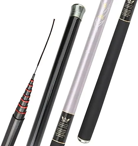 Super Light Hard Carbon Fiber Hand Fishing Pole Telescopic Fishing Rod 3.6m/4.5m/5.4m/6.3m/7.2m Stream Rod