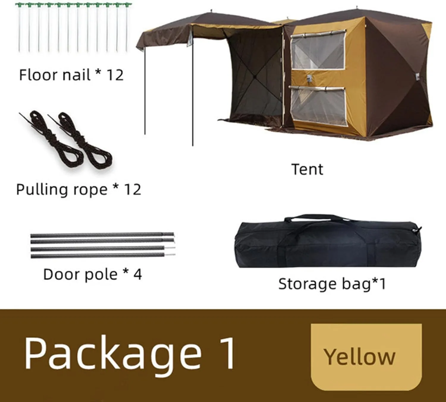 SUV Tent for Camping, Car Tent,Waterproof Car Tailgate Tents Double Layer for 6-8 Person, Car Awning Sun Shelter Tents Camping Truck Canopy