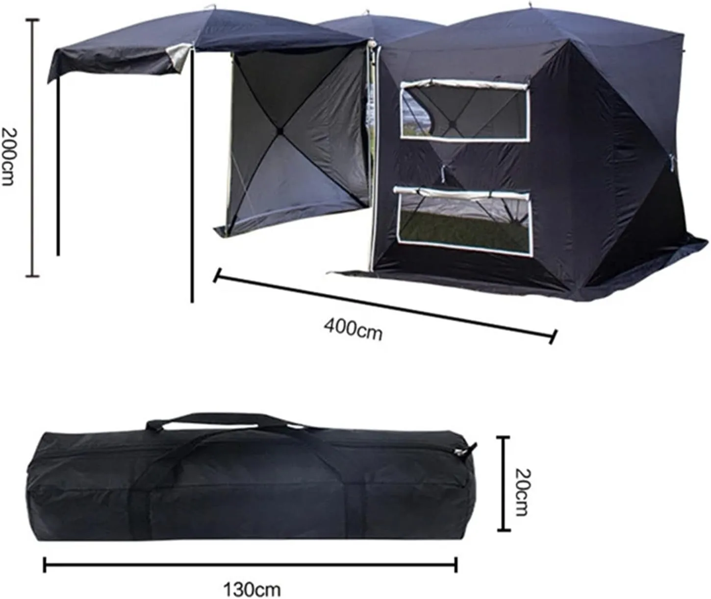 SUV Tent for Camping, Car Tent,Waterproof Car Tailgate Tents Double Layer for 6-8 Person, Car Awning Sun Shelter Tents Camping Truck Canopy