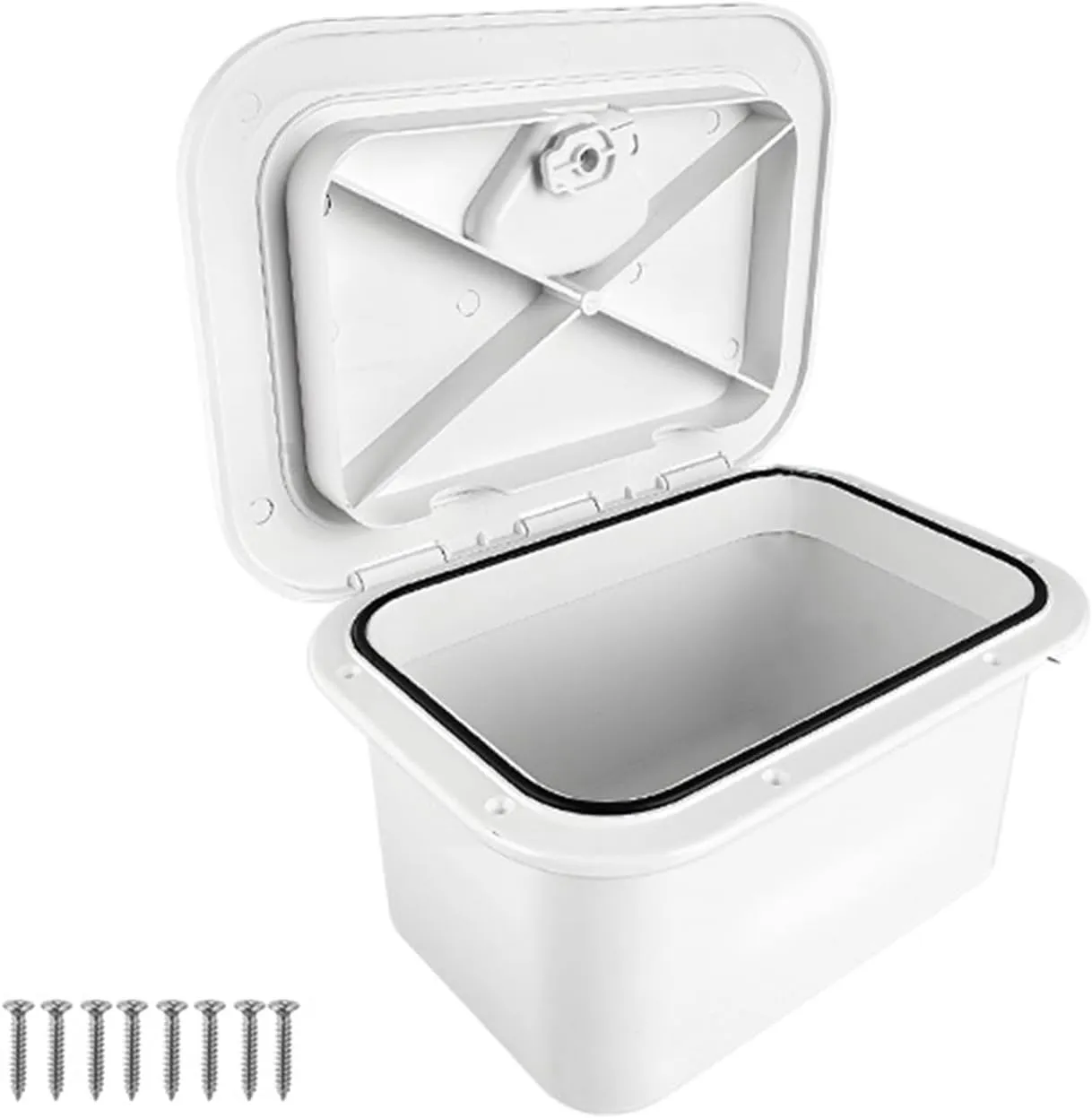 Tackle Box Organizers Fishing Tackle Organizers Container White Marine Deck Storage Box Lockable Embedded Tool Box