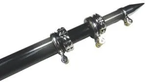 Taco Marine OT-4200CF Carbon Fiber Tele-Outrigger Pole - 1-1/2" x 20', Black