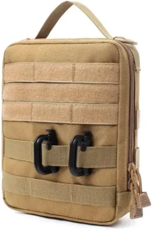 Tactical Backpack Tool Bag Utility Accessories Storage Handbag Outdoor Camping Hunting Survival Kit Medical Pouch,Brown