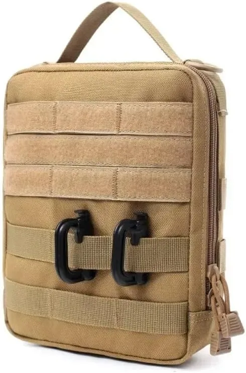 Tactical Backpack Tool Bag Utility Accessories Storage Handbag Outdoor Camping Hunting Survival Kit Medical Pouch,Brown