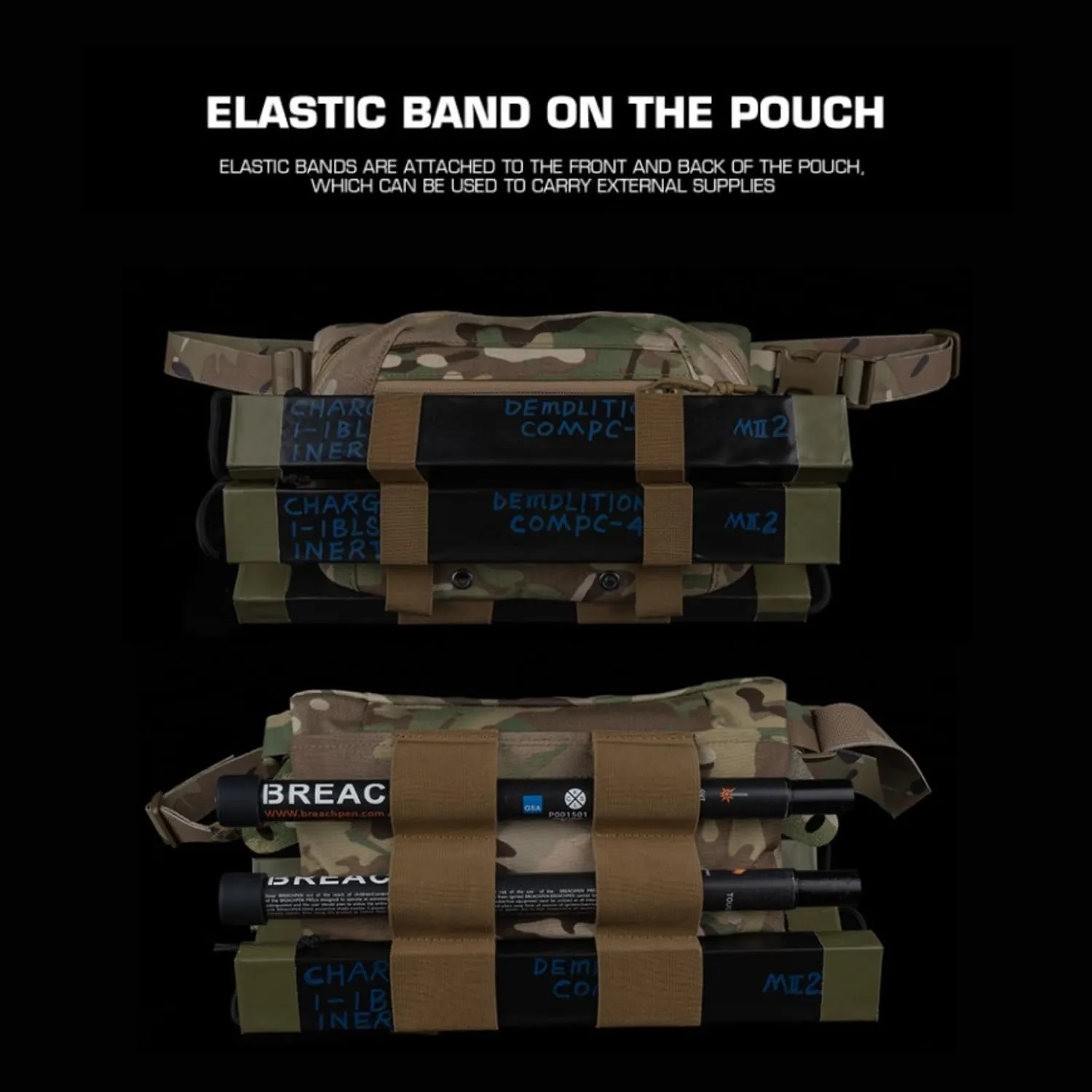 Tactical Drop Pouch Fanny Pack,Utility EDC Large Multi-Purpose Waist Bags for Tactial Vest Chest Rig