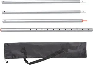 Tarp Poles Replacement Portable Aluminum Tent Rods Canopy Poles Telescoping Tarp Poles for Hammock Picnic Garden Tarp Camping