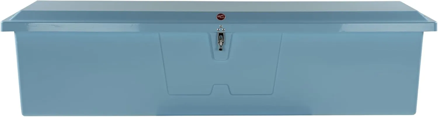 Taylor Made Stow N’ Go Fisherman’s Fiberglass Dock Box, Extra Large (24" H X 95" W X 22" D), Ice Blue, Smooth Interior Finish, Lockable Latch, Stainless-Steel Hardware - 83560IB