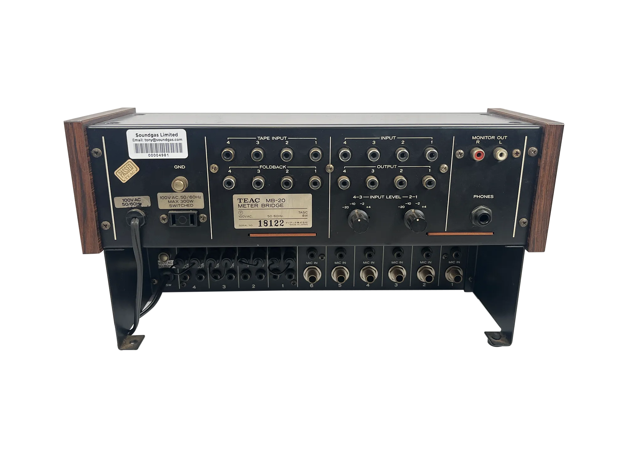 Teac Model-2A & MB20 Mixer & Meterbridge
