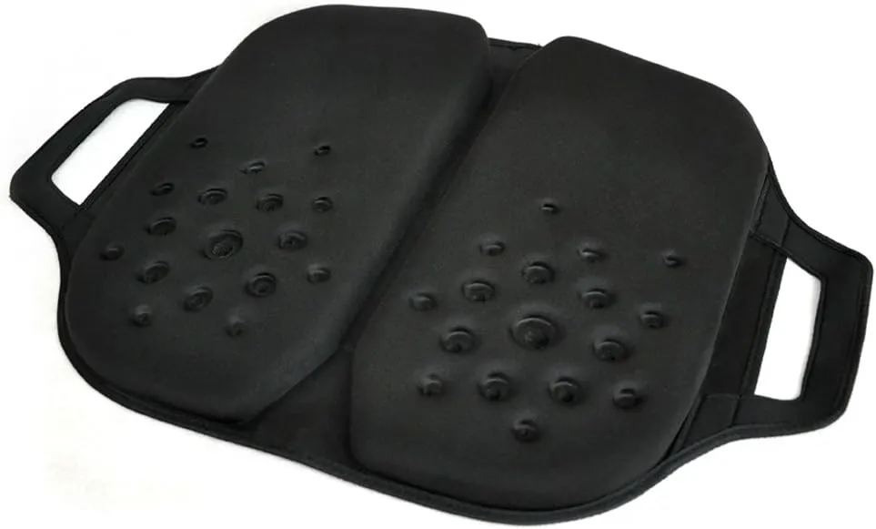 Tektrum Foldable Orthopedic Cool Gel Seat Cushion with Handle for Home, Office, Car, Chairs, Travel - Support for Low Back, Tailbone, Hip, Prevents Sweaty Bottom, Promotes Healthy Posture (GS1203-BLK)
