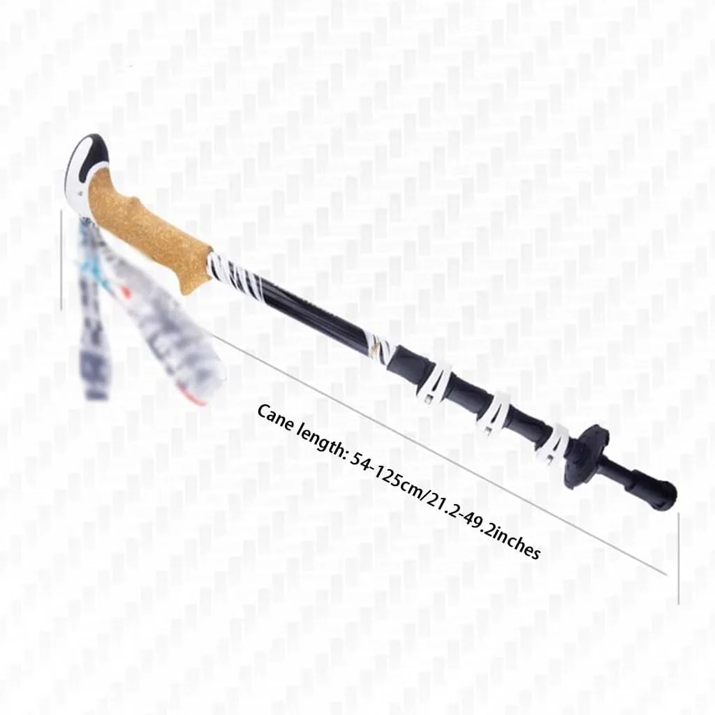 Telescopic Men/Women Trekking Poles, Carbon Fiber Lightweight Hiking Stick, with Flip Lock, for Outdoor Activities