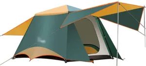Tent 3-6 Persons Double Layer 2 Hall 1 Rooms Large Outdoor Family Party Tents Big Space Anti-UV Camping Tent Outdoor