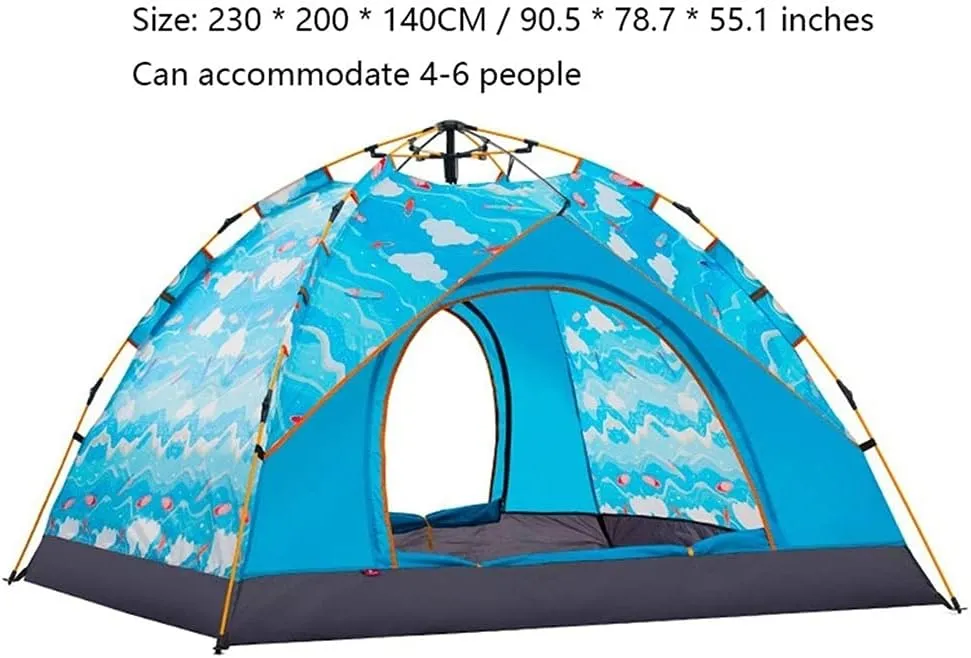 Tent For Camping Waterproof Foldable Camping Tent Double Layer Tent Fishing Mountaineering 3-4 Person Family Tent Large Space For Picnic Outdoors