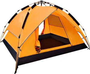 Tent Outdoor 3-4 People Rainproof Family Camping Speed Open Double Camping Thick Double Hydraulic Tent