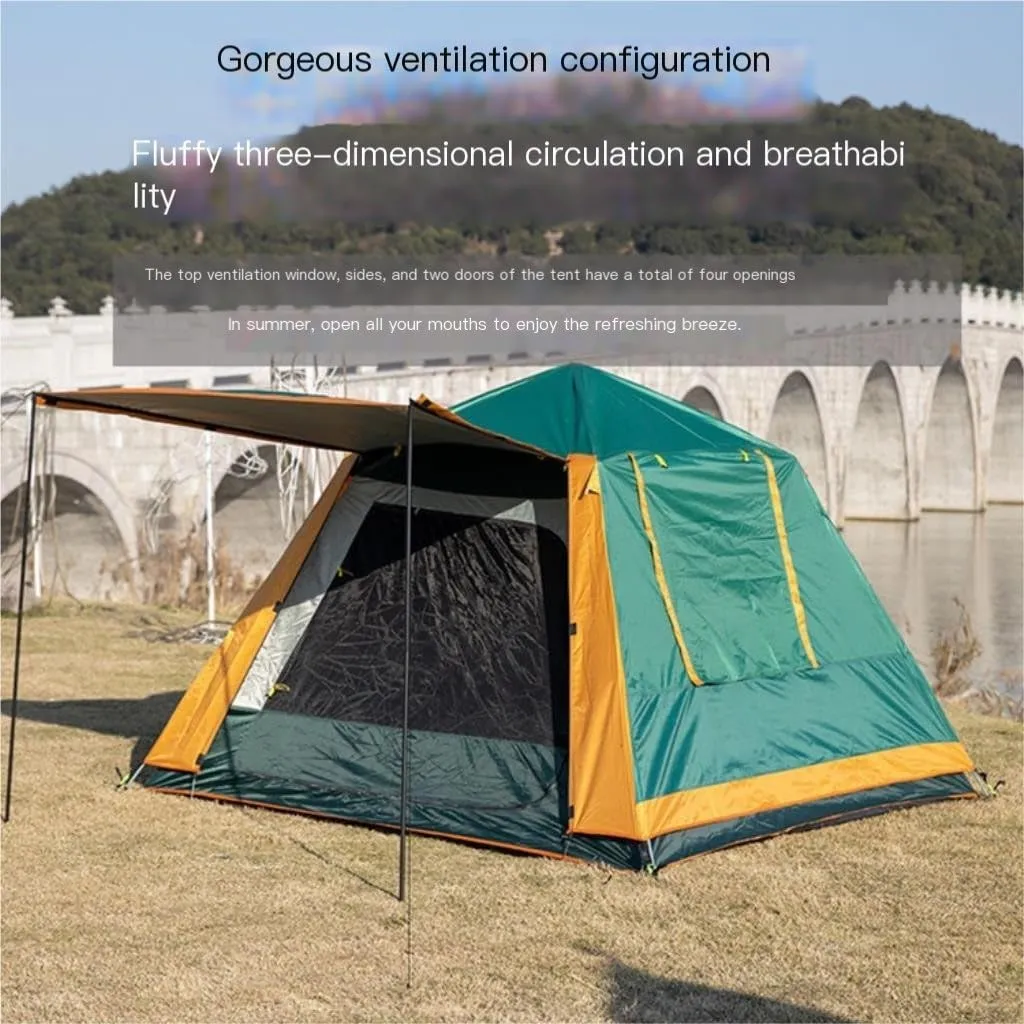Tent Tent Outdoor Double-Layer Ventilation Outdoor Sun Protection One Room and One Living Room Camping Equipment Outdoor Tent
