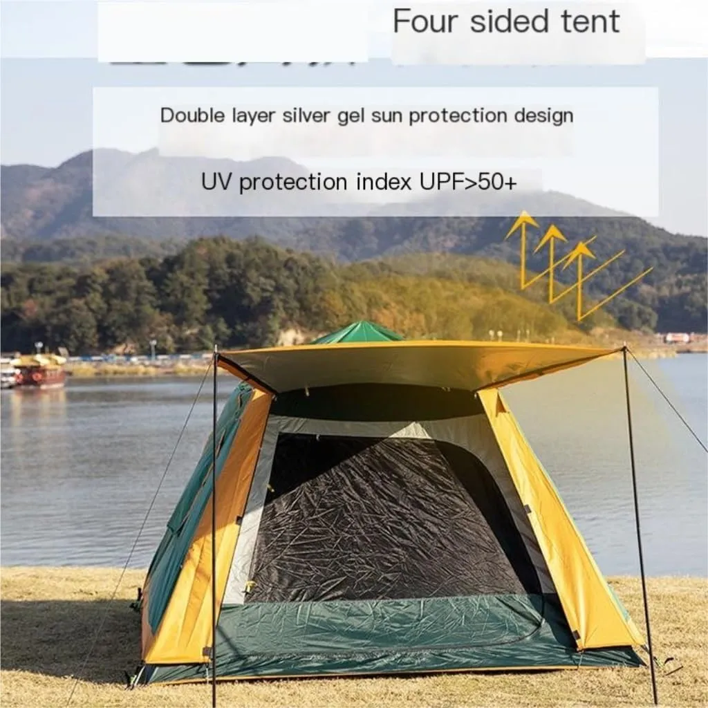 Tent Tent Outdoor Double-Layer Ventilation Outdoor Sun Protection One Room and One Living Room Camping Equipment Outdoor Tent