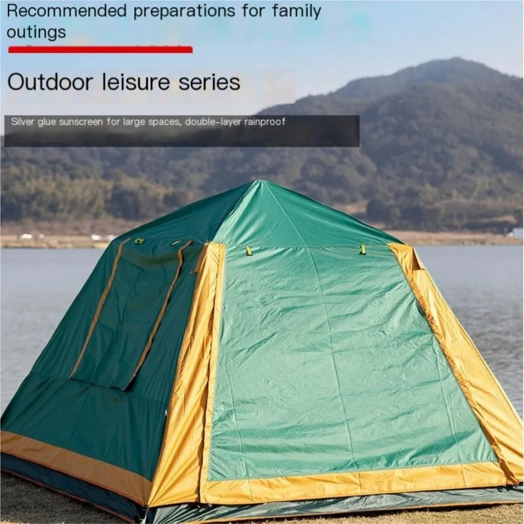 Tent Tent Outdoor Double-Layer Ventilation Outdoor Sun Protection One Room and One Living Room Camping Equipment Outdoor Tent