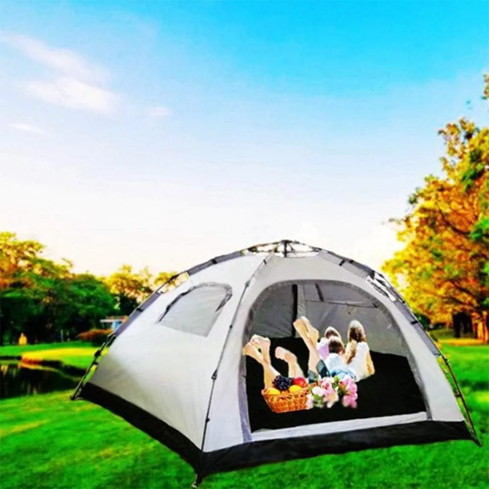 Tent Ultra-Light Set Camping Tent Outdoor Tent Full Automatic Speed Opening 3-4 People Family 5-8 People Multi-Person Camping Tent (2 Doors 1 Skylight 3) (2 Doors 4 3)