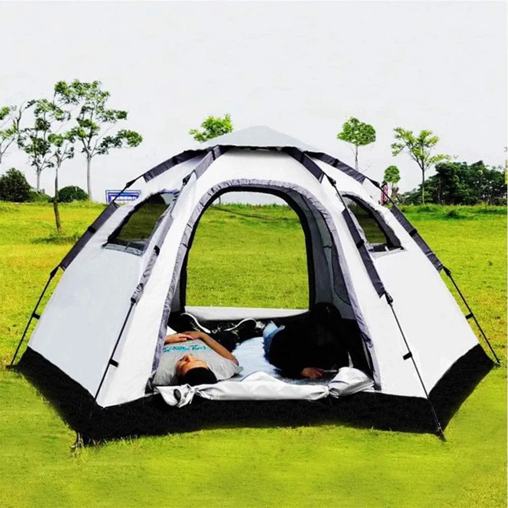 Tent Ultra-Light Set Camping Tent Outdoor Tent Full Automatic Speed Opening 3-4 People Family 5-8 People Multi-Person Camping Tent (2 Doors 1 Skylight 3) (2 Doors 4 3)