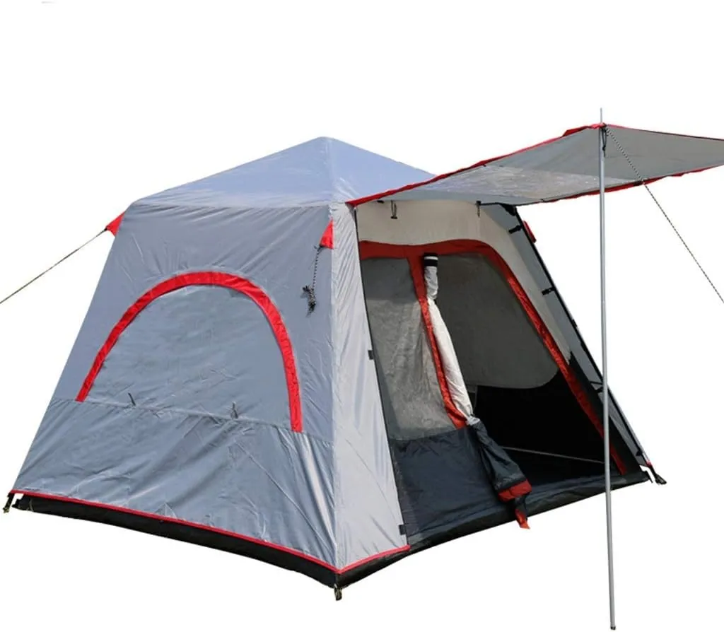 Tent Windproof Waterproof Camping Tent Fully Automatic Quick Opening Double Layer Waterproof Sunscreen 3-4 People Camping Family Tent Backpack Tent Outdoor Camping Supplies Easy Large Capacity