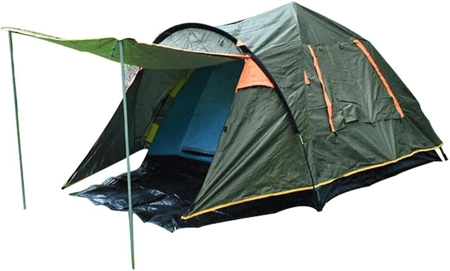 Tent,Double Layer Automatic Tent,Waterproof Pop Up Double Layer Tent Family Shelter Carry Bag Holiday Tent Color:Green