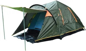 Tent,Double Layer Automatic Tent,Waterproof Pop Up Double Layer Tent Family Shelter Carry Bag Holiday Tent Color:Green