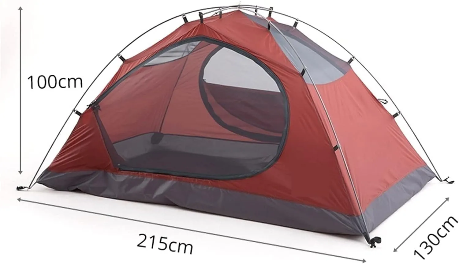 Tents Backpacking Tent Outdoor Camping Season Winter Skirt Tent Double Layer Waterproof Hiking Survival (Grey 3 Season 2p One Size)