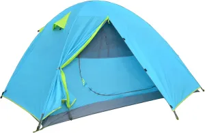 Tents for Camping 2 Person Waterproof Tent 3 Season Backpacking Hiking Tents for Camping Beach Travelling Double Layer Outdoor Tent (Color : Blue)