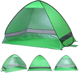 Tents For Camping Pop Up Tent - Automatic Instant Tent - Portable Cabana Beach Tent - Fits 2 People - Windows and Doors on Both Sides - Water Resistant, UV Protection Sun Shelter - Carry Bag In, Blue