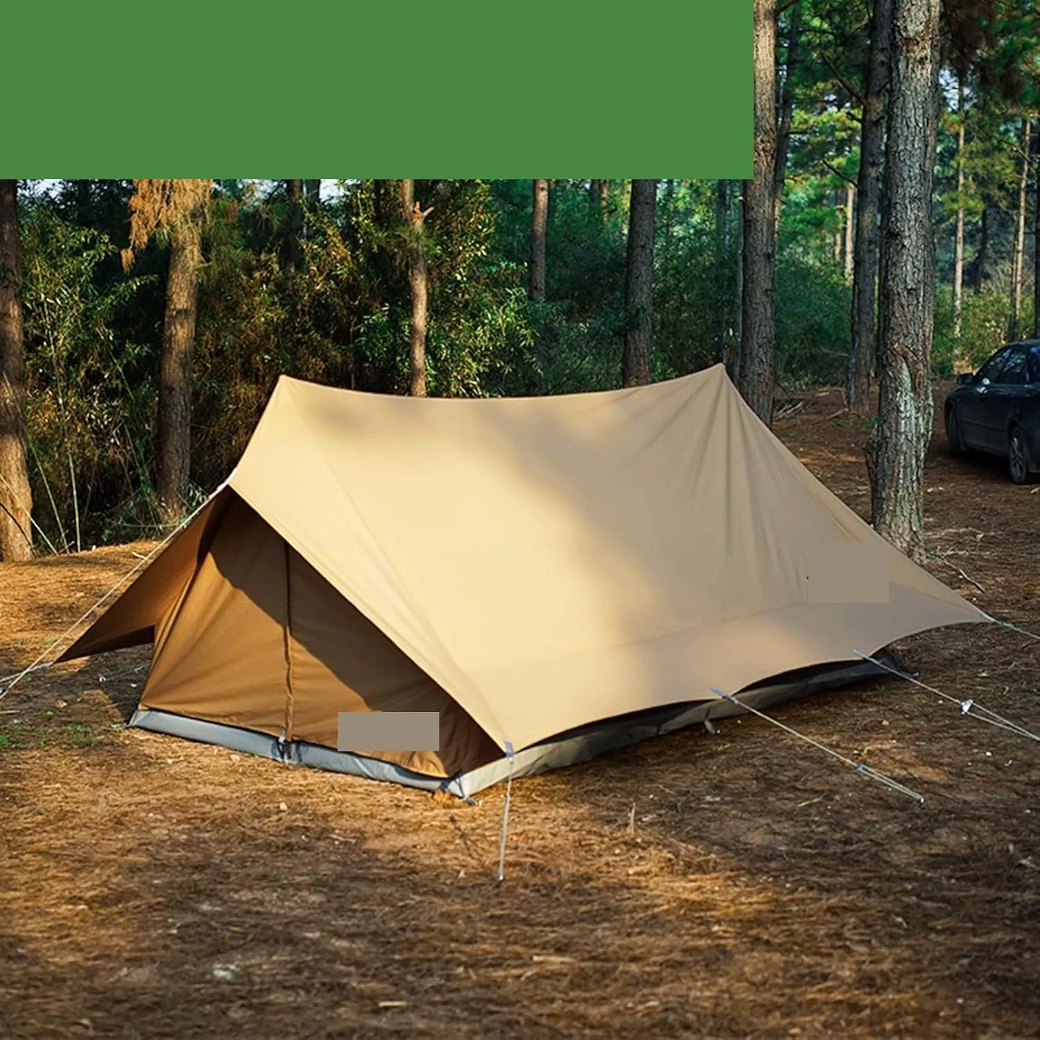 Tents Outdoor Camping Cotton Double Peak Tent Rain-Proof Large Space Breathable Tent, Birch White
