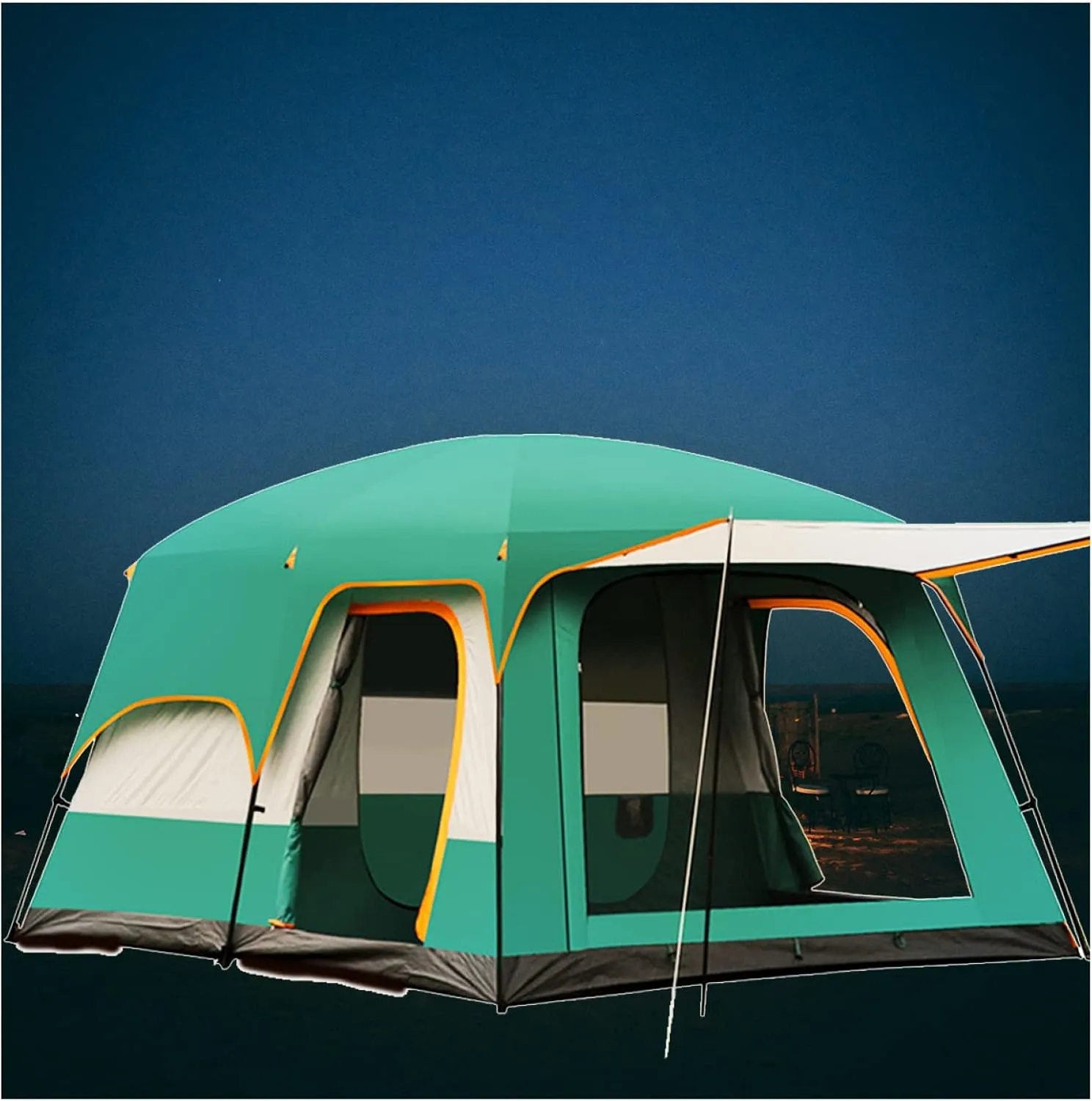 Tepee Tent 5 to 8 Persons Pest Control,Ventilation Family Tent Stable and Practical Quick Tent for Camping Hiking Picnic Garden