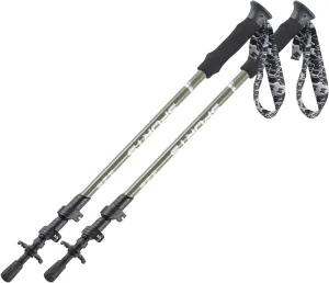 TFO 3-Section Telescopic Trekking Poles - 2PCS Carbon Fiber Monopod Walking or Hiking Sticks with with Accessories Mount and Adjustable Quick Locks