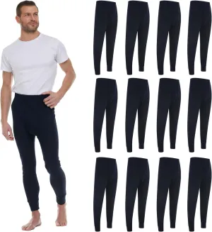 Thermal Pants for Men, Long Johns Mens Underwear Bulk Wholesale, Cotton, Solid Colors, Shelter Donations