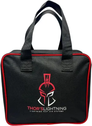 Thor's Lightning Air Systems Storage Bag - Designed for Multi-Use, Portable Storage Bag for Air Compressor, Air Pump for Car Tires, Travel Bag, with Heavy Duty Molle Straps - Black