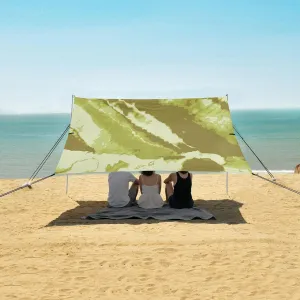 Tie Dye Green Beach Canopy Tent Anti-UV & Wind Resistant, Ethnic Art Camping Sun Shelter Easy Setup Portable,Outdoor Shade Tents with Sandbags,Sand Shovels,Ground Pegs & Stability Poles