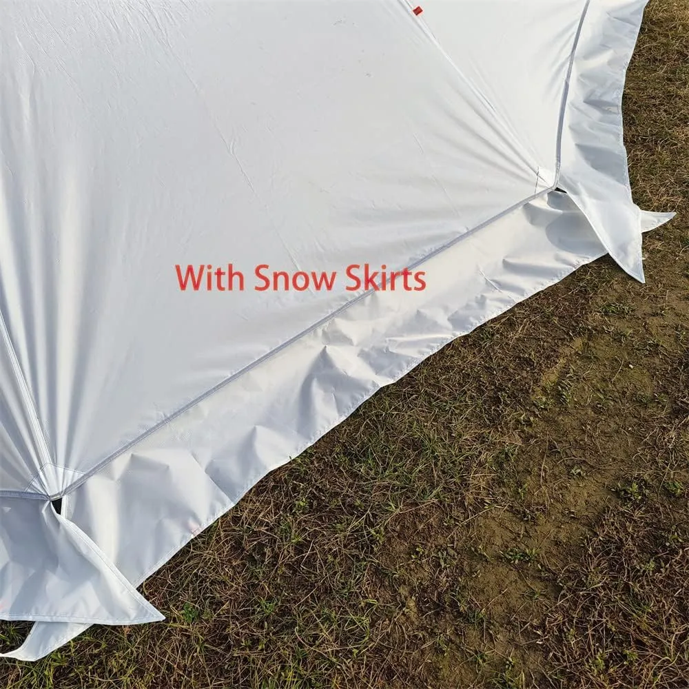 Tipi Hot Tent with Fire Retardant Stove Jack for Flue Pipes, 5~8 Person, Teepee Tents for Family Team Outdoor Backpacking Camping Hiking