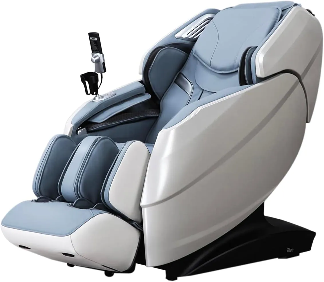 Titan Rejūv 4D l Blue l Full Body Massage Chair l SL Track l Intelligent Health Detection l Ai Series l Voice Recognition l Soothing Heating Therapy l Zero Gravity Reclining l Space Saving