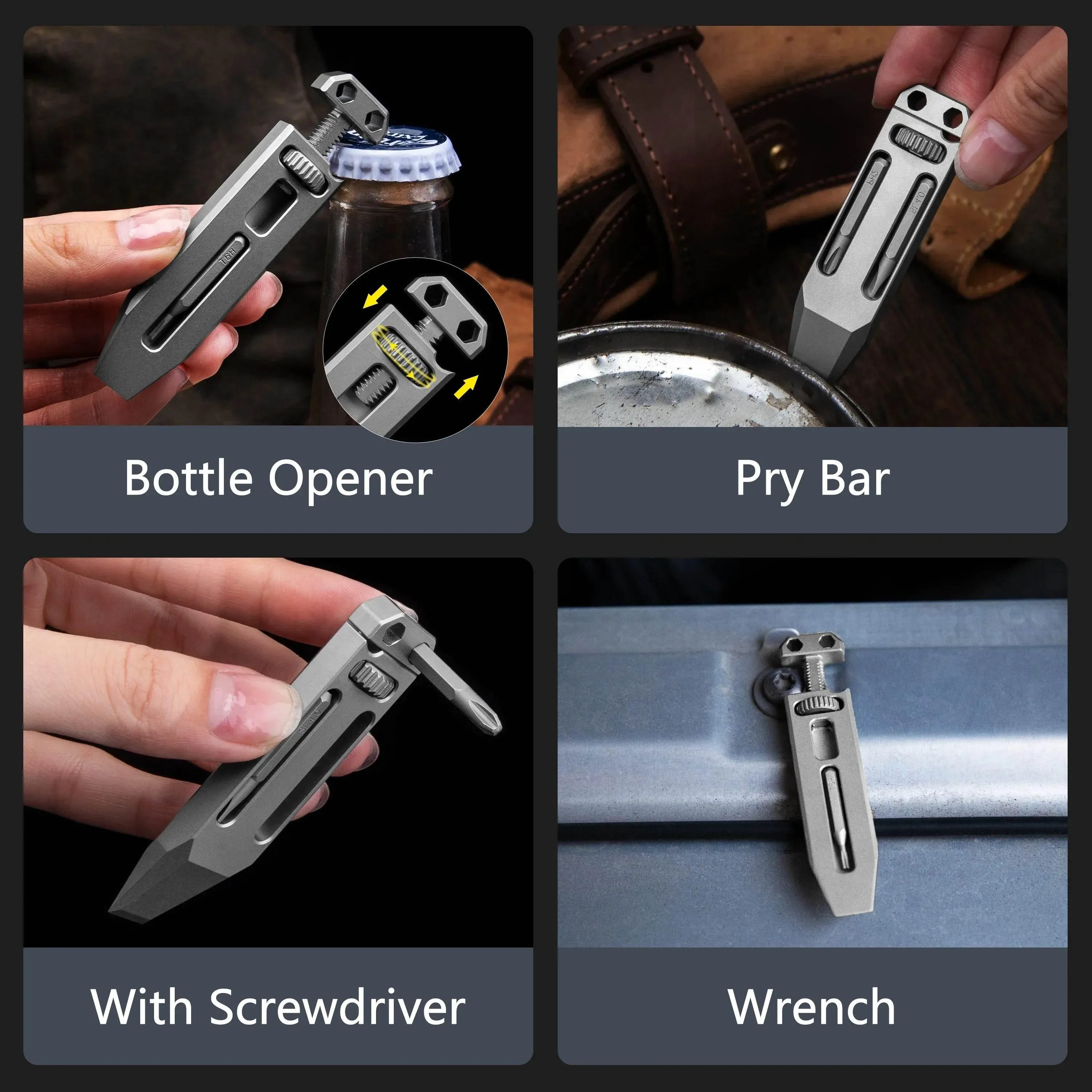 Titanium Alloy Telescopic Tool - Multifunctional EDC Camping Gear