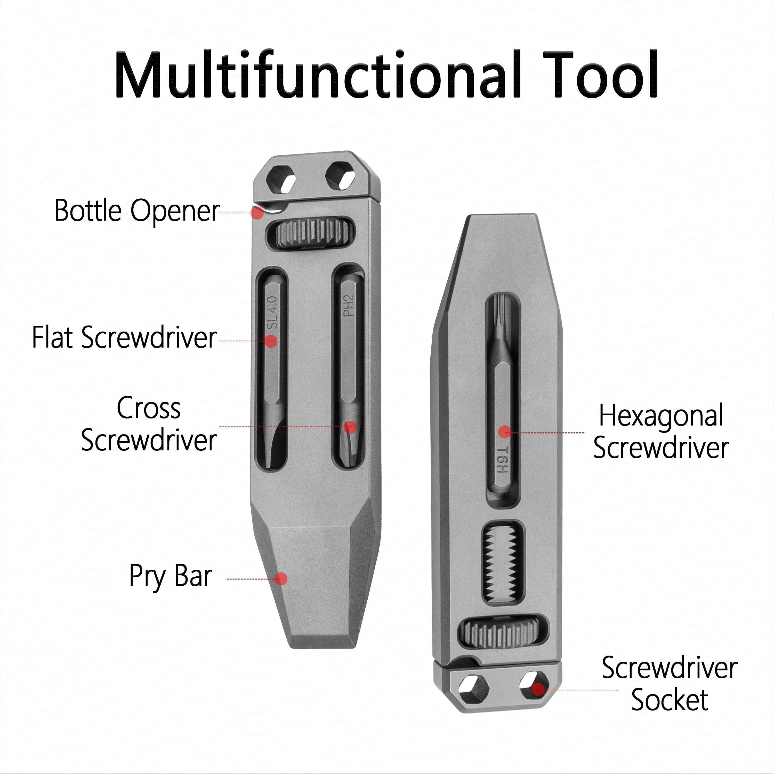 Titanium Alloy Telescopic Tool - Multifunctional EDC Camping Gear
