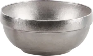 Titanium Bowl,Snacks Bowl for Kids,Compact,Outdoor Gear,Food Bowl,Tableware Rice Bowl Double Walled Metal Bowl for Hiking, Silver