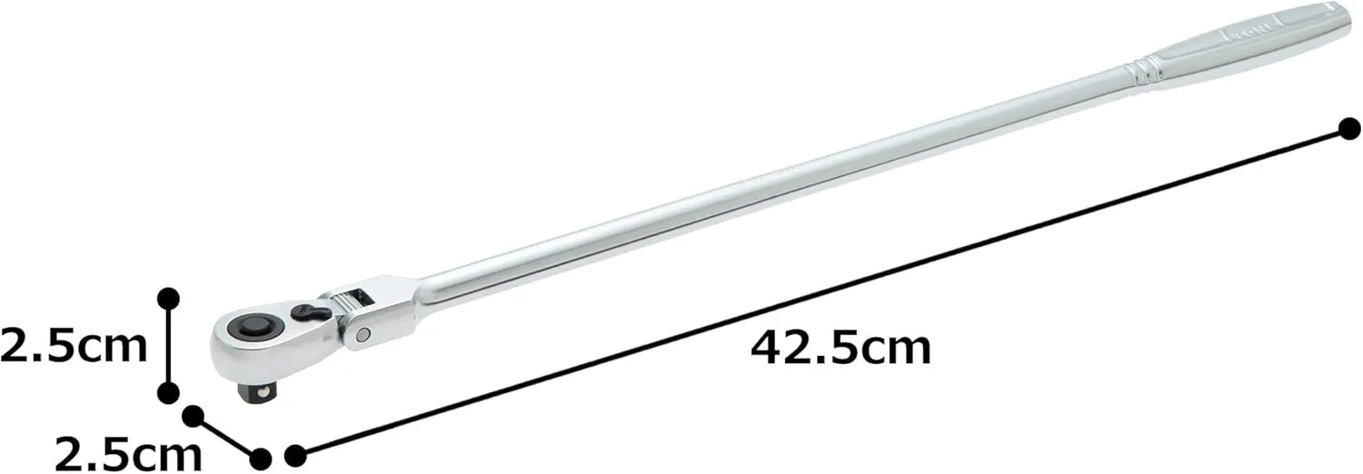 TONE Extra-Long Ratchet Handle Flex Head (Socket Hold Type) RH3FHX 3/8" Inch Drive