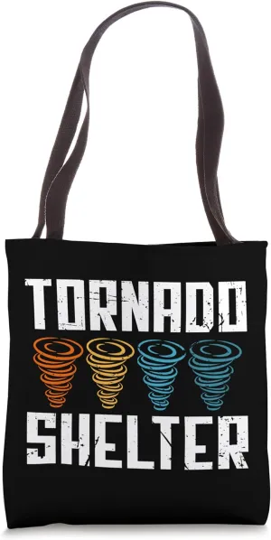 Tornado Shelter Weather Enthusiast Storm Chasing Tornadoes Tote Bag