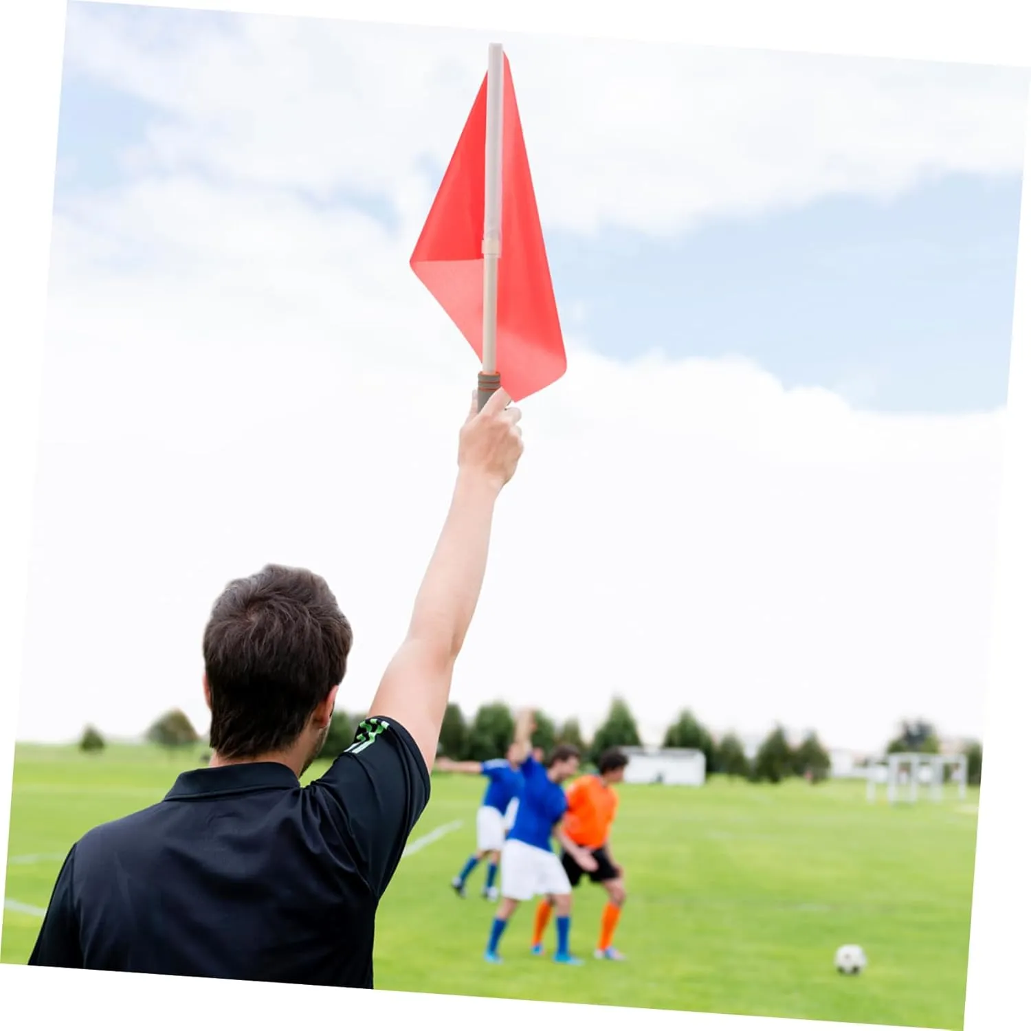 Totority Flag Outdoor Football Referee Gear Detachable Racing Soccer Equipment Yellow Plastic
