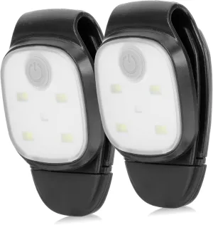 TOYANDONA Rechargeable Running Lights for Night 2 Pack Clip on Lights Waterproof Outdoor Gear for Runners Camping Hiking
