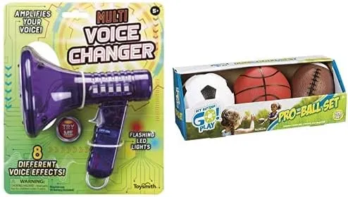 Toysmith Tech Gear Multi Voice Changer and Get Outside GO! Pro-Ball Set