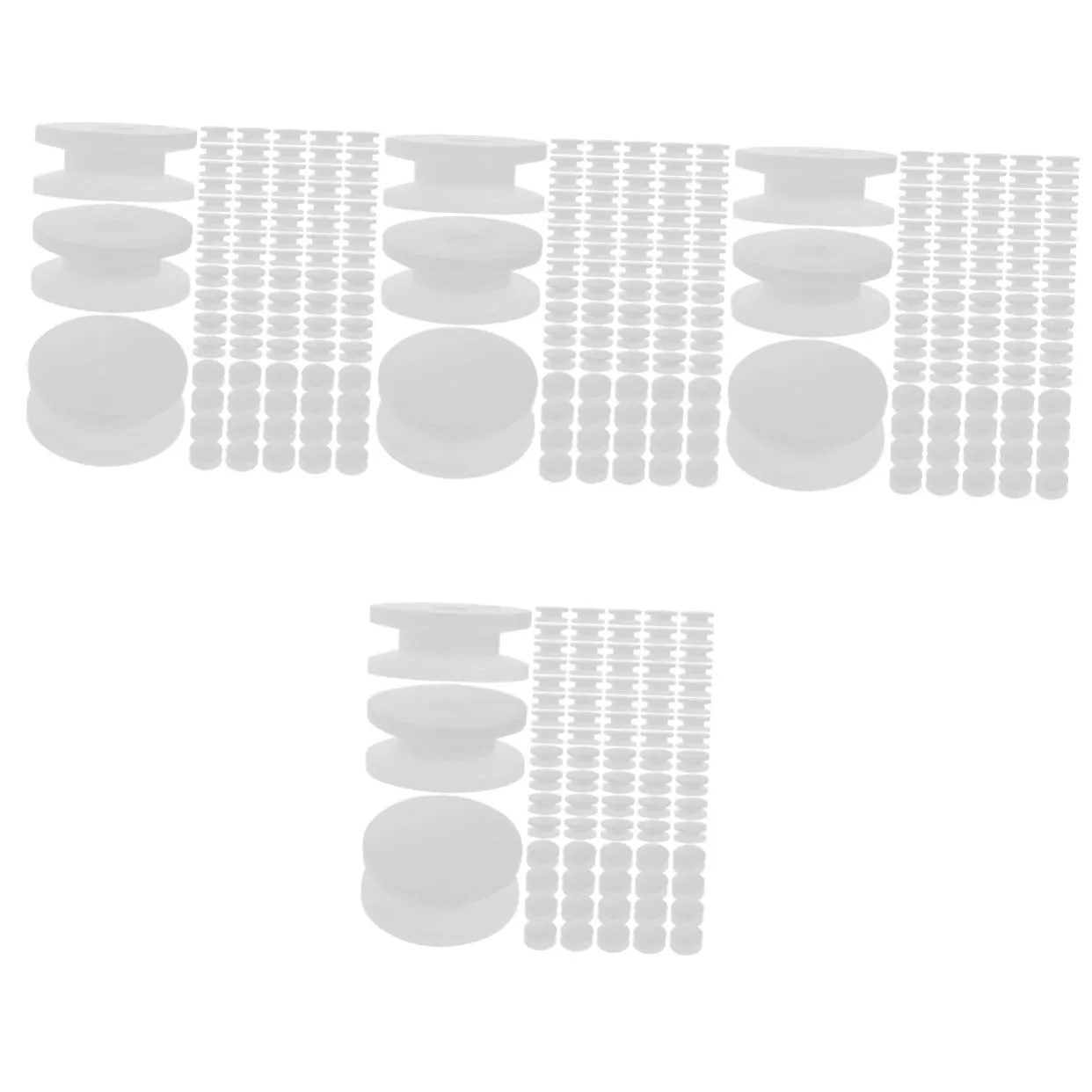 Toyvian 400pcs Mini Plastic Belt Pulley Wheels Hole for Models Toys Cars Planes Smooth Running Low Resistance Material
