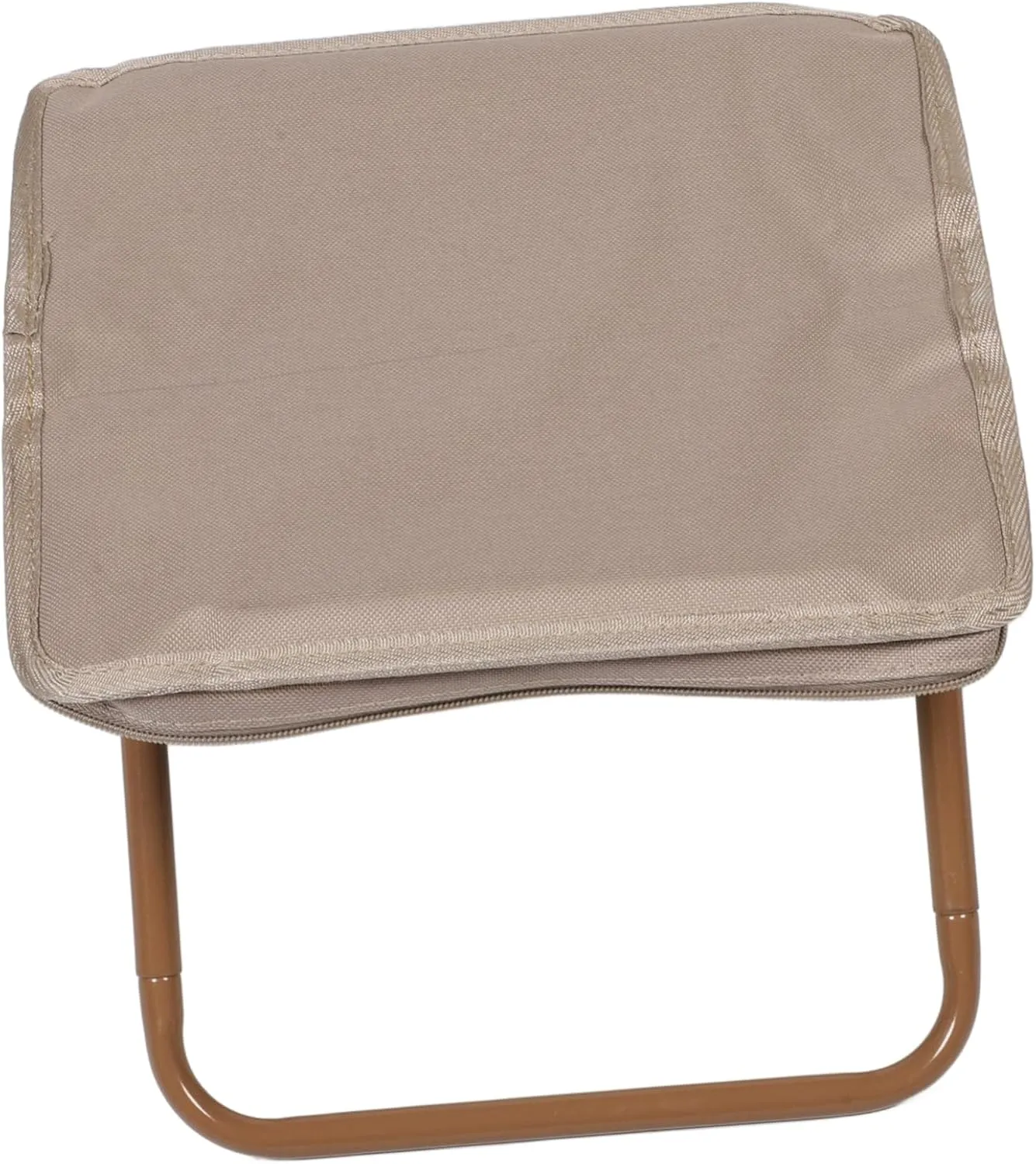 Toyvian Portable Folding Chair with Foot Rest Lightweight Outdoor Camp Stool for Fishing Picnics and Sports Events Durable Oxford Material with Khaki Zipper Bag