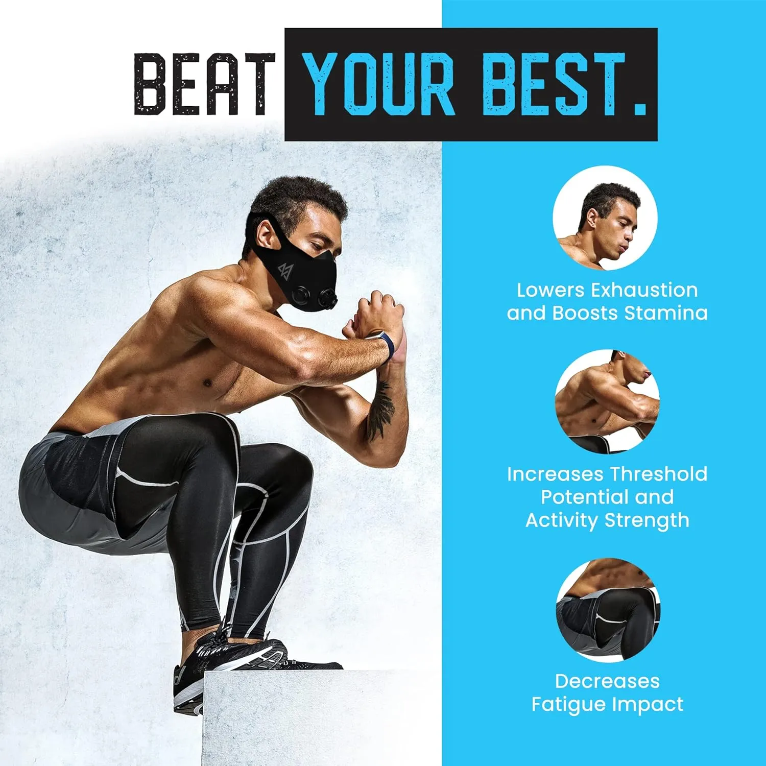 TRAININGMASK 2.0 - Elevation Training Mask for High Altitude Endurance & Breathing Workouts - Ideal for Running & Cardio