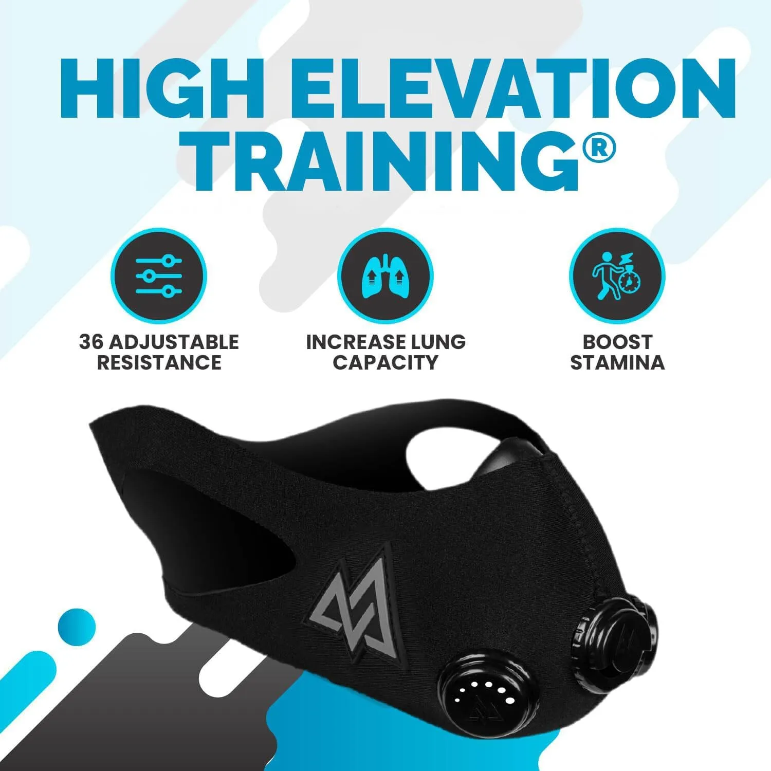 TRAININGMASK - Elevation Training Mask 2.0 Blackout - Fitness, Workout Mask